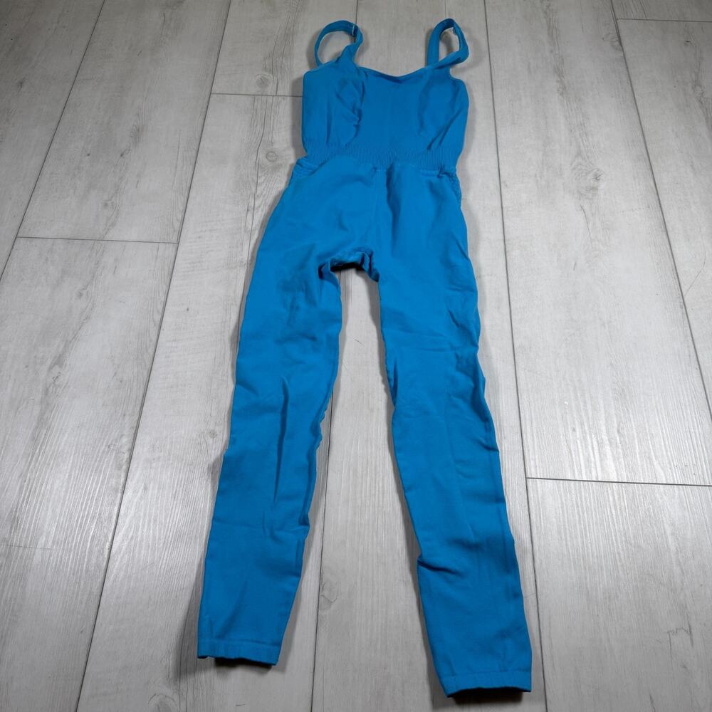Free People FP Movement Good Karma One Piece XS/S Light Blue Jumpsuit Workout